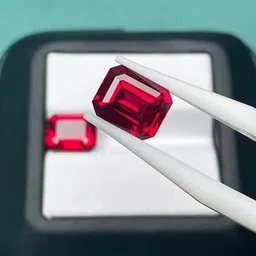 jemskart 7.25 Ratti / 6.25 Carat Manik Stone Certified Natural Burma Ruby Loose Gemstone Ruby Stone image 3