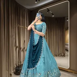 krishu ethnics Embroidered Semi Stitched Lehenga Choli image 3