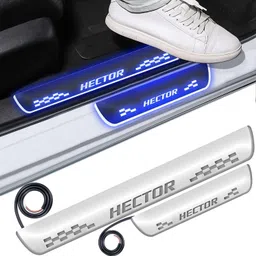 fabtec Mirror Finish Door Foot Step LED Sill Plate for Hector (Set of 4, Blue) Car Fancy Lights-picture-28