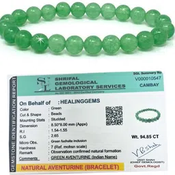 healinggems Green Aventurine, Crystal, Green Jade Agate Bracelet-picture-14