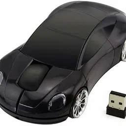 microware Car Shape Mini 4800 DPI USB Wireless with 3 Keys Optical Gaming Mice Mouse for PC Computer Laptop (Black) Wireless Optical Gaming Mouse with Bluetooth-image-68