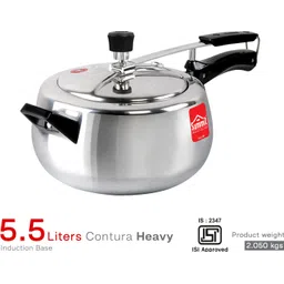 HEAVY C-Tura Aluminium 5.5 L Induction Bottom Pressure Cooker-image-23