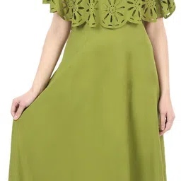 o madam Women Gown Green Maxi/Full Length Dress-picture-20
