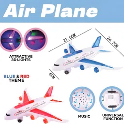 kokee toys Airliner Aircraft Airplane Toy for Kids | Boys| Girls with Lights & Music image 5