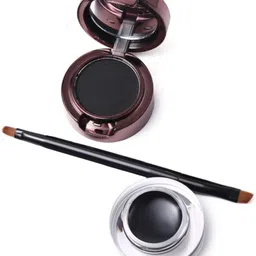 vars london 2in1 black gel eyeliner with black multipurpose eyebrow / smoky eyeshadow powder 7 ml image 2