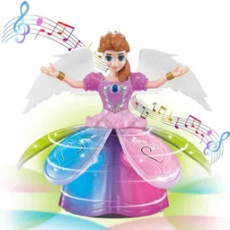 skstore Dancing Princess Light Music Electric Universal Dancing Robot Rotating image 4