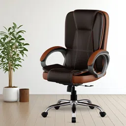 cratvz Sitara, Office Chair, Executive Chair, Heavy Metal Base with 3 Years Warranty Leatherette Office Executive Chair-picture-18