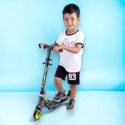 timerider kids scooter with 2 wheels, smooth braking, side stand 3 level height adjustment Adult Scooter-picture-14