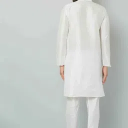 st textile Men Dupion Silk Kurta Pyjama Set image 2