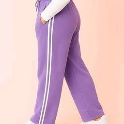 jass craft Pack of 2 Women Striped Multicolor Track Pants image 3