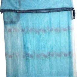 nisha enterprise HDPE - High Density Poly Ethylene Adults Washable Flower Printed Double Bed size mosquito net Mosquito Net image 2