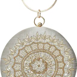 vastans Casual, Formal, Party Grey Clutch-picture-11