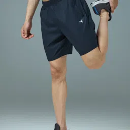 technosport Solid Men Blue Sports Shorts image 1