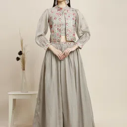 madhuram textiles Embroidered Stitched Lehenga Choli-picture-13