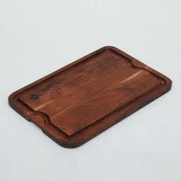 wooden home Acacia Wood Rectangle Serving Tray in Natural Finish image 4
