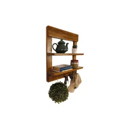symplify Verona Wooden Wall Shelf Organiser With Key Holders-picture-13