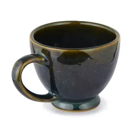 Fabindia Blue Textured Ceramic Glossy Cup - 140 ML image 4