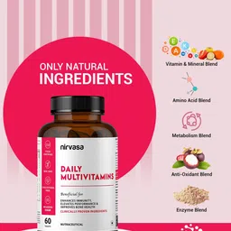 Nirvasa Daily Multivitamin Tablets - Enhances Immunity & Energy - 60 Tablets image 3