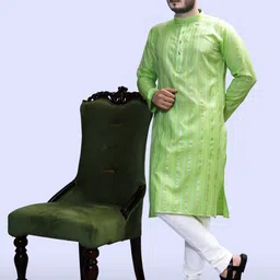 tibra collection Men Cotton Blend Kurta Pyjama Set image 3