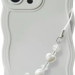 SNOWY SHOP Bow Phone Charm for Girls – Cute Coquette Aesthetic Mobile Chain Heart Beads Phone Charm-image-8