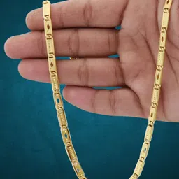 1 gm high quality gold plated men's chain Gold-plated Plated Alloy Chain-image-20