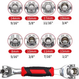 diyaansh 48 in 1 Socket Wrench Tiger Wrench Universal 48 in 1 Socket Wrench Multifunction Wrench Tool Double Sided T Type Wrench image 2