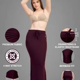 Trendmalls TM-P001-Purple-M Lycra Blend Petticoat image 5