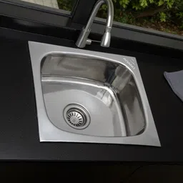 adano SS 04 Square Single Bowl 24x18x9 Inches Kitchen Sink| Premium Stainless Steel Sink Vessel Sink image 2