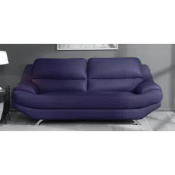 star india Milano Leatherette 3 Seater Sofa in Blue Colour image 1