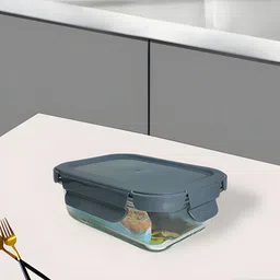 Square Borosilicate Glass Bowl Tiffin Container with Air Tight Lid 1 Containers Lunch Box-image-23