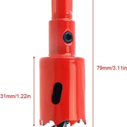uptodateprouducts 1 Pcs 22mm Speed Bi-Metal Hole Saw, Cornhole Board Drill Bit with Positive Rake Teeth for Soft Metal, Drywall, Plastic, Wood, Fiberboard image 2
