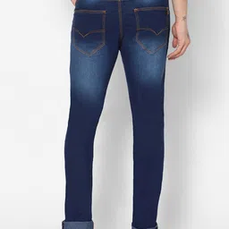 HJ HASASI Men Blue Slim Fit Heavy Fade Stretchable Jeans image 2