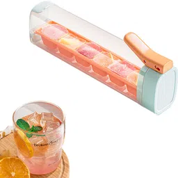 maycreate Ice Cube Tray With Easy Release Handle Six Cavity Ice Mold For Drinks Orange Plastic Ice Cube Tray-picture-14