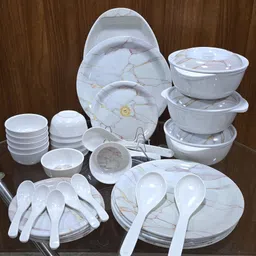 bronko dine Pack of 40 Melamin Dinner Set-picture-16