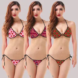 Printed Women Bikini Multicolor Swimsuit-image-5