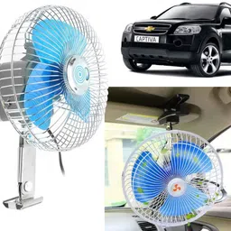 selifaur 6INCH45 - 6 Inch 12 Volt DC Auto Rotate On/Off Switch Wiring Set Portable Electric Oscillating car Fan Captiva Car Interior Fan image 1