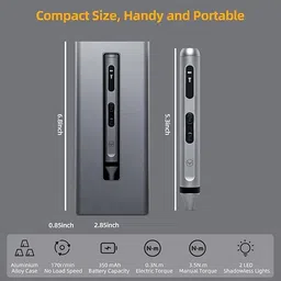 krzna Electric Precision Screwdriver – Display, Rechargeable, 36 Magnetic Bits Precision Screwdriver Set image 2