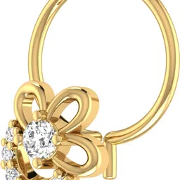 avsar Rashi 18kt Diamond Yellow Gold Nose Wire image 2