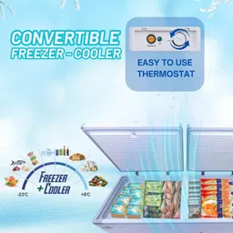 rockwell 485 L Double Door Standard Deep Freezer image 2