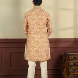 koshin Men Cotton Blend Kurta Pyjama Set image 2