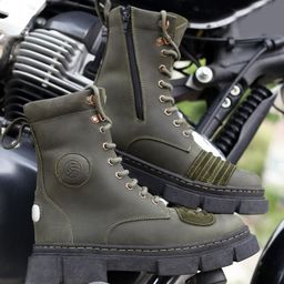 bacca bucci SINISTER Oil Pull-Up leather combat boots for Men With chunky rubber lug sole Boots For Men-picture-33