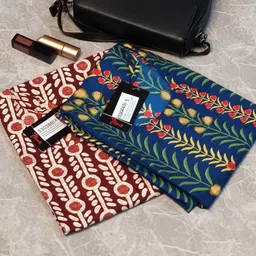 ethnicbasket Pack of 2 Women Floral Print Crepe Straight Kurta-picture-17