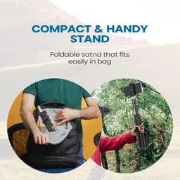 FITRIC 7 Feet Adjustable Tripod Stand for Mobile & Camera Heavy Duty Vlogging & YouTube Tripod, Monopod Kit, Tripod Ball Head image 5