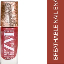 zm zayn & myza Breathable Nail Enamel With Raspberry & Almond Oil, Ruby Red Ruby Red-picture-10