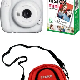 FUJIFILM Instax Mini 11 Ice White With 10X1 Instant Film With Red Pouch Instant Camera image 5