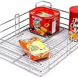 verito Utensil Kitchen Rack Plain Kitchen Trolley (17X20X4 Inch) / Kitchen Storage Basket / Kitchen Cabinet Steel-picture-12