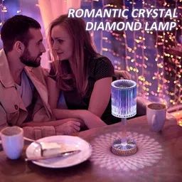 erizone Crystal Table Lamp With Remote Control- Rechargeable Crystal Diamond Table Lamp Study Lamp image 2