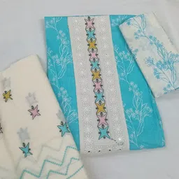 both Women Stitching Embroidered, Printed Suit-picture-11
