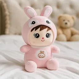 tinytotem Soft Plush Bunny Rabbit Doll – Pink Teddy Toy Gift for Kids & Adults - 30 cm image 2