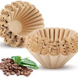 100 Count Basket Coffee Filters Natural Unbleached Paper Indian Coffee Filter-image-11